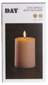 Kubbelys med 3D LED-flamme H10 cm